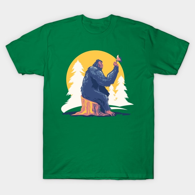 bigfoot butterfly T-Shirt by Mako Design 